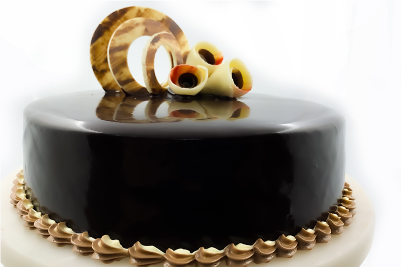 Round Shaped Chocolate Truffle Cake With Chocolate Dips - Bakersfun-sgquangbinhtourist.com.vn